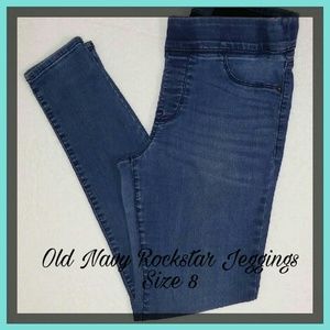 Old Navy Rockstar Mid-Rise pull on jeggings
